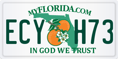 FL license plate ECYH73
