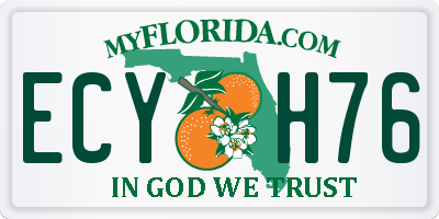 FL license plate ECYH76