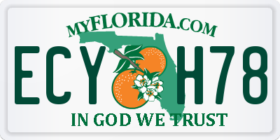 FL license plate ECYH78