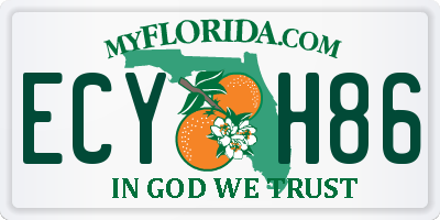 FL license plate ECYH86