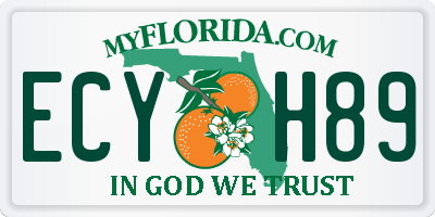FL license plate ECYH89