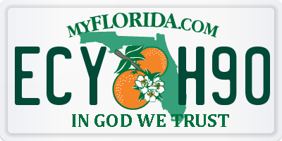 FL license plate ECYH90