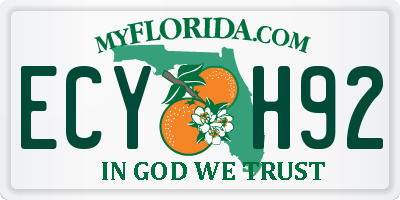 FL license plate ECYH92