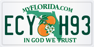 FL license plate ECYH93