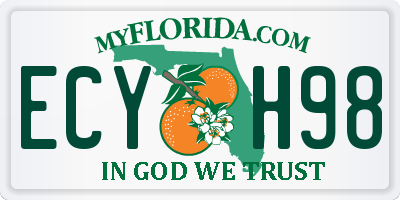 FL license plate ECYH98
