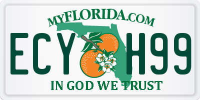 FL license plate ECYH99