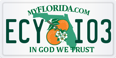 FL license plate ECYI03