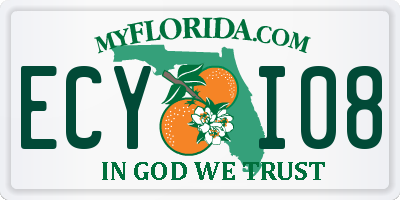 FL license plate ECYI08
