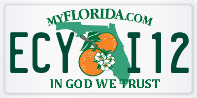 FL license plate ECYI12