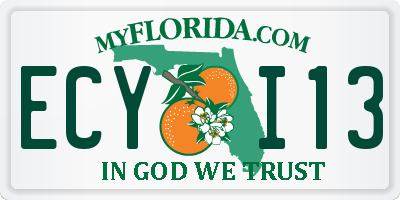 FL license plate ECYI13