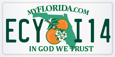 FL license plate ECYI14