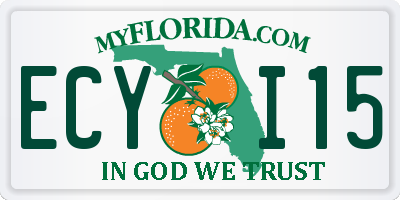 FL license plate ECYI15