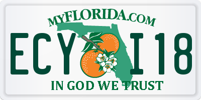 FL license plate ECYI18