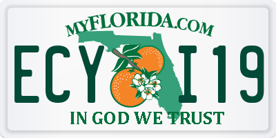 FL license plate ECYI19