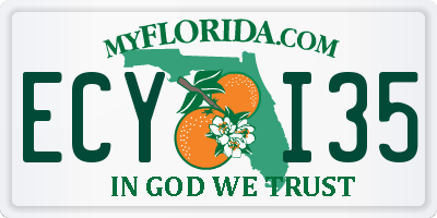 FL license plate ECYI35