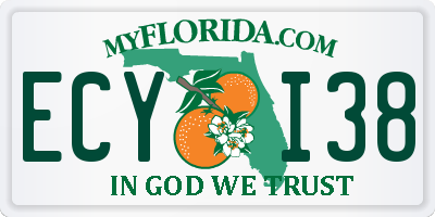 FL license plate ECYI38