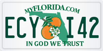 FL license plate ECYI42
