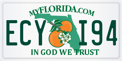 FL license plate ECYI94
