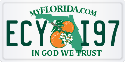FL license plate ECYI97