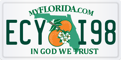 FL license plate ECYI98