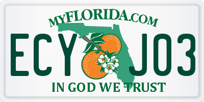 FL license plate ECYJ03