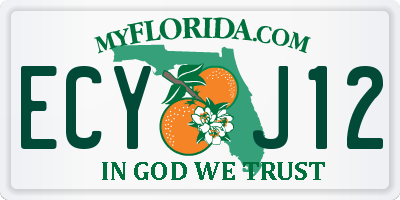 FL license plate ECYJ12