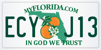 FL license plate ECYJ13