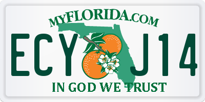 FL license plate ECYJ14