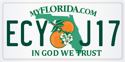 FL license plate ECYJ17