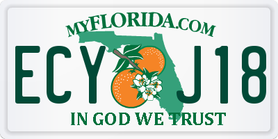 FL license plate ECYJ18