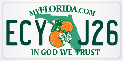 FL license plate ECYJ26