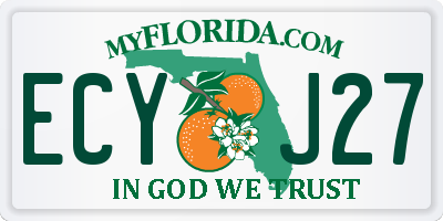FL license plate ECYJ27