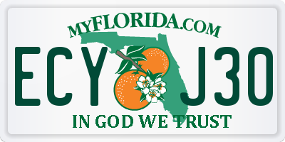 FL license plate ECYJ30