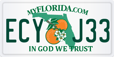 FL license plate ECYJ33