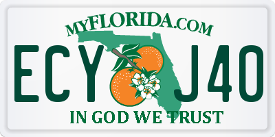 FL license plate ECYJ40