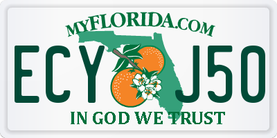 FL license plate ECYJ50