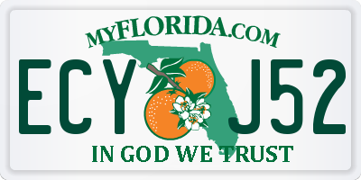 FL license plate ECYJ52