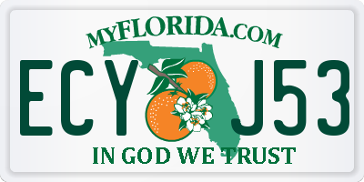 FL license plate ECYJ53