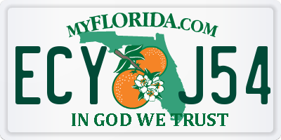 FL license plate ECYJ54