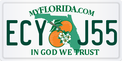 FL license plate ECYJ55
