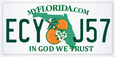 FL license plate ECYJ57