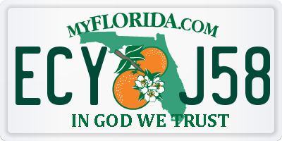 FL license plate ECYJ58