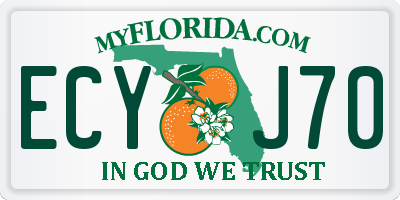 FL license plate ECYJ70