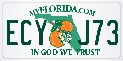 FL license plate ECYJ73