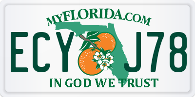 FL license plate ECYJ78