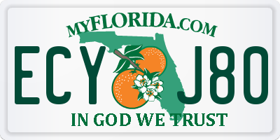FL license plate ECYJ80