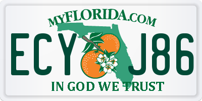 FL license plate ECYJ86