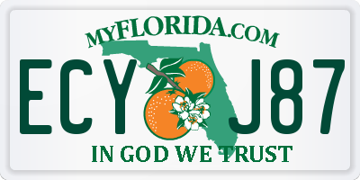 FL license plate ECYJ87