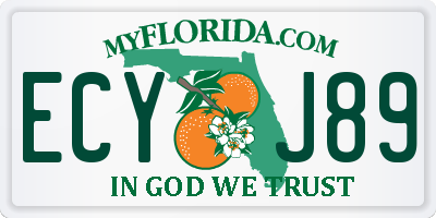 FL license plate ECYJ89