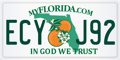 FL license plate ECYJ92